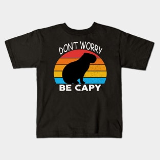 Capybara Don't Worry, Be Capy Kids T-Shirt